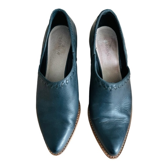 Caslon Julian Leather Bootie Shoe | Size 8 | Almond Toe Western Boho Cowgirl - Picture 3 of 14